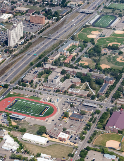 Aerial view of the Midway neighborhood of St. Paul